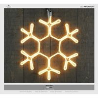 Verlichte sneeuwvlok - figuur - 51 cm - neon LED - kerstverlichting - thumbnail