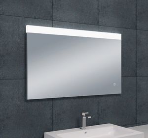 Badkamerspiegel Single | 100x60 cm | Rechthoekig | Directe en indirecte LED verlichting | Touch button | Met verwarming