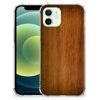 iPhone 12 Mini Stevig Telefoonhoesje Donker Hout