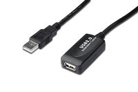 Digitus USB 2.0 25m USB-kabel USB A Zwart - thumbnail