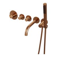 Inbouwthermostaatset Brauer Copper Incl Baduitloop en Staafhanddouche Koper