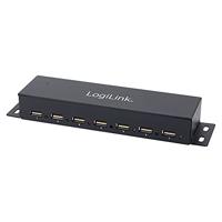 LogiLink UA0148 USB 2.0 HUB 7-poort, incl. Power Display, Full Metal Housing