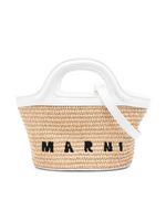 Marni Kids sac cabas à logo imprimé - Tons neutres