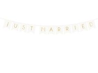 Letterslinger Just Married Wit - 155cm