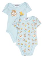 Moschino Kids body à imprimé ourson - Bleu - thumbnail