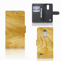 LG K4 (2017) Book Style Case Licht Hout
