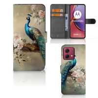 Telefoonhoesje met Pasjes voor Motorola Moto G84 Vintage Pauwen