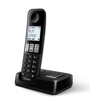 Philips D2551B/01- Draadloze DECT-telefoon met 1 handset met antwoordapparaat, 50 namen/nummers en nummerherkenning - Zwart