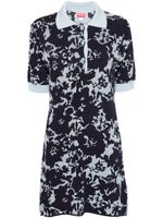 Kenzo robe-polo à motif camouflage fleuri en jacquard - Bleu