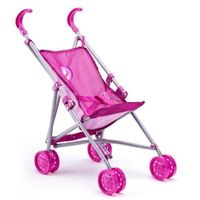 Roze poppen buggy met eenhoorn