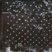 VidaXL Kerstnetverlichting 306 LED&apos;s binnen en buiten 3x3 m koudwit - thumbnail