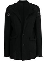 Yohji Yamamoto cardigan mi-long en maille - Noir