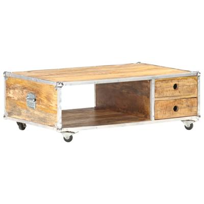 vidaXL Salontafel 89x59x33 cm massief ruw mangohout vidaXL Salontafel 89x59x33 cm massief ruw mangohout