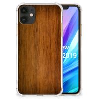 Apple iPhone 11 Stevig Telefoonhoesje Donker Hout