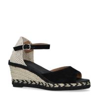 Manfield suède sleehakken zwart