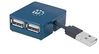 Hub USB 2.0 MANHATTAN: 4 porty micro
