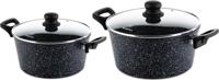 Westinghouse Kookpannenset Black Marble - ø 24 en 28 cm - Inductie en alle andere warmtebronnen - thumbnail