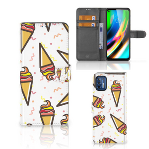 Motorola Moto G9 Plus Book Cover Icecream