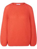 Trui ronde hals in  lichte O-shape Van Louis and Mia oranje