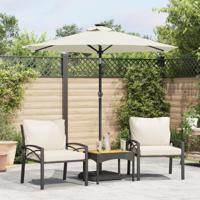 Parasol met LED's en stalen paal 225x225x212 cm wit - thumbnail