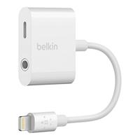 Belkin 3,5 mm Audio + Charge Rockstar (iPhone Aux-adapter/iPhone-oplaadadapter), wit