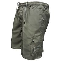 Voor heren Cargoshorts Wandelshorts Meerdere zakken Elastisch ontwerp met trekkoord Recht been Effen Ademend Voor buiten Knielengte Casual Dagelijks Streetwear Stijlvol Camouflage zwart Leger groen Lightinthebox