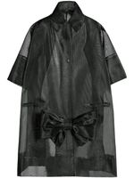 Maison Margiela manteau en tulle à détail de nœud - Noir