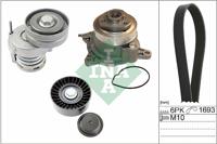 Waterpomp + Multi V-riemset INA, u.a. für VW, Skoda, Audi, Seat