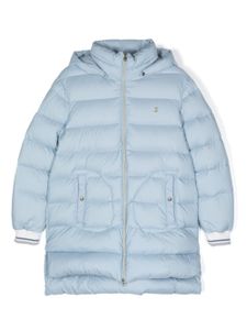 Herno Kids logo-plaque padded jacket - Bleu