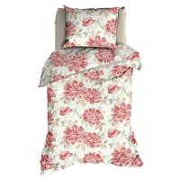 Romanette Ziva Dekbedovertrek - 1-persoons (140x200/220 Cm + 1 Sloop) - Katoen - Rose