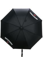 Moschino parapluie à slogan imprimé - Noir