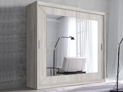 Kast ALHAMBRA 2 schuifdeuren 200 cm artica pijnboom met spiegel