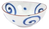 Blauw/Witte kom - Mixed Bowls - 16 x 7cm 500ml - thumbnail