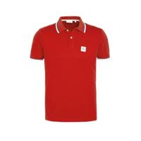 s.Oliver regular fit polo met contrastbies rood