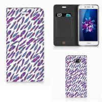 Huawei Y5 2 | Y6 Compact Hoesje met Magneet Feathers Color