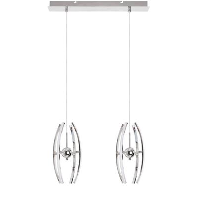 LED Hanglamp - Hangverlichting - Optra - 24W - Natuurlijk Wit 4000K - 2-lichts - Mat Chroom - Aluminium LED Hanglamp - Hangverlichting - Optra - 24W - Natuurlijk Wit 4000K - 2-lichts - Mat Chroom - Aluminium