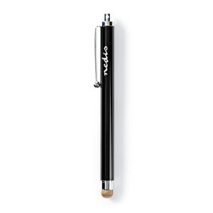 Nedis Stylus Pen | Koperdoek Tip | Met clip | Balpen | Zwart | 1 stuks - STYLC101BK STYLC101BK