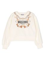 Moschino Kids sweat en coton à logo imprimé - Tons neutres