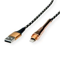 ROLINE GOLD Lightning naar USB 2.0 kabel voor iPhone, iPod, 1 m - thumbnail