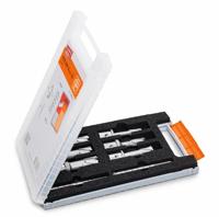 FEIN accessoireset Best of kernboren QuickIN, 6 kernboren (zaagdiepte 35 mm) evenals 2 centreerstiften (100 mm) in kunststofkoffer.