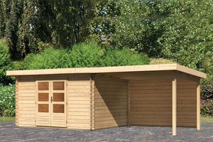 Woodfeeling | Tuinhuis Bastrup 7 met Overkapping 3,0 en Achterwand