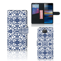 Sony Xperia 10 Plus Hoesje Flower Blue