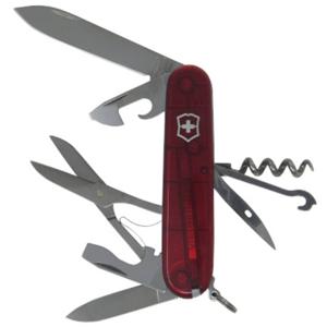 Victorinox Climber 1.3703.T Zwitsers zakmes Aantal functies 14 Rood (transparant)