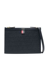 Thom Browne sac à bandoulière en cuir à logo imprimé - Bleu - thumbnail