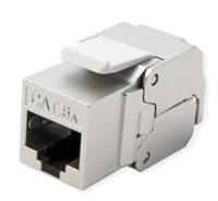 ROLINE Keystone Cat6A/Cl.EA, RJ45, afgeschermd, zonder gereedschap, zilverkleurig