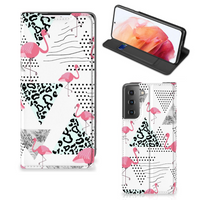 Samsung Galaxy S21 Hoesje maken Flamingo Triangle