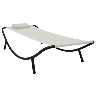 vidaXL Tuinbed 200x90 cm staal crème vidaXL Tuinbed 200x90 cm staal crème