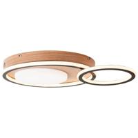 Brilliant Ronde houten plafondlamp Karney G99749/76 - thumbnail