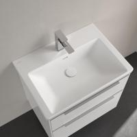 Wastafel Villeroy & Boch Subway 3.0 Met CeramicPlus 1 Kraangat Met Overloop 65x47x16.5 cm Stone White