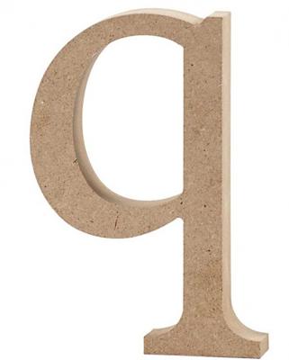 Creative letter q MDF 12,2 cm Creative letter q MDF 12,2 cm
